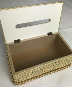 Alternative view of TISSUE BOX ABISHA GOLD