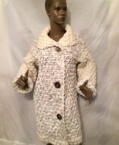 Alternative view of VÊTEMENT D'HIVER - MANTEAU BICOLORE BEIGE/CHINÉ