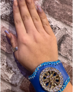Alternative view of BRACELET ANTI STRESS BLEU DORE