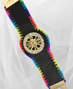 Alternative view of BRACELET ANTI STRESS NOIR & RAINBOW