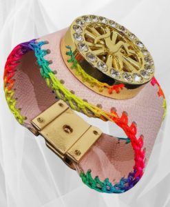 Alternative view of BRACELET ANTI STRESS ROSE CLAIR/RAINBOW