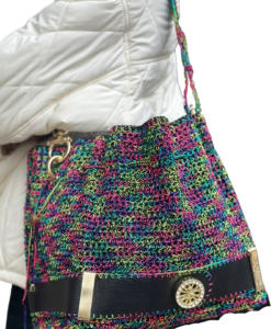 Alternative view of SAC BOURSE AMORE BLACK RAINBOW